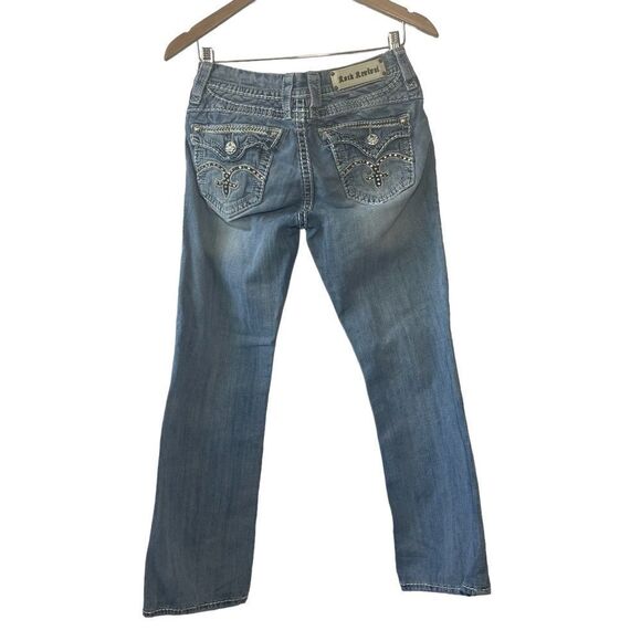 Rock Revival Sasha Thich Stitch Embellished Boot Cut Jeans Sz 27 - Picture 4 of 12